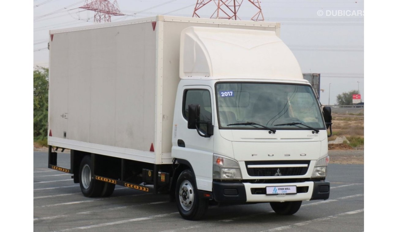 ميتسوبيشي فوسو 2017 | FUSO CANTER LONG CHASSIS DRY BOX WITH GCC SPECS AND EXCELLENT CONDITION