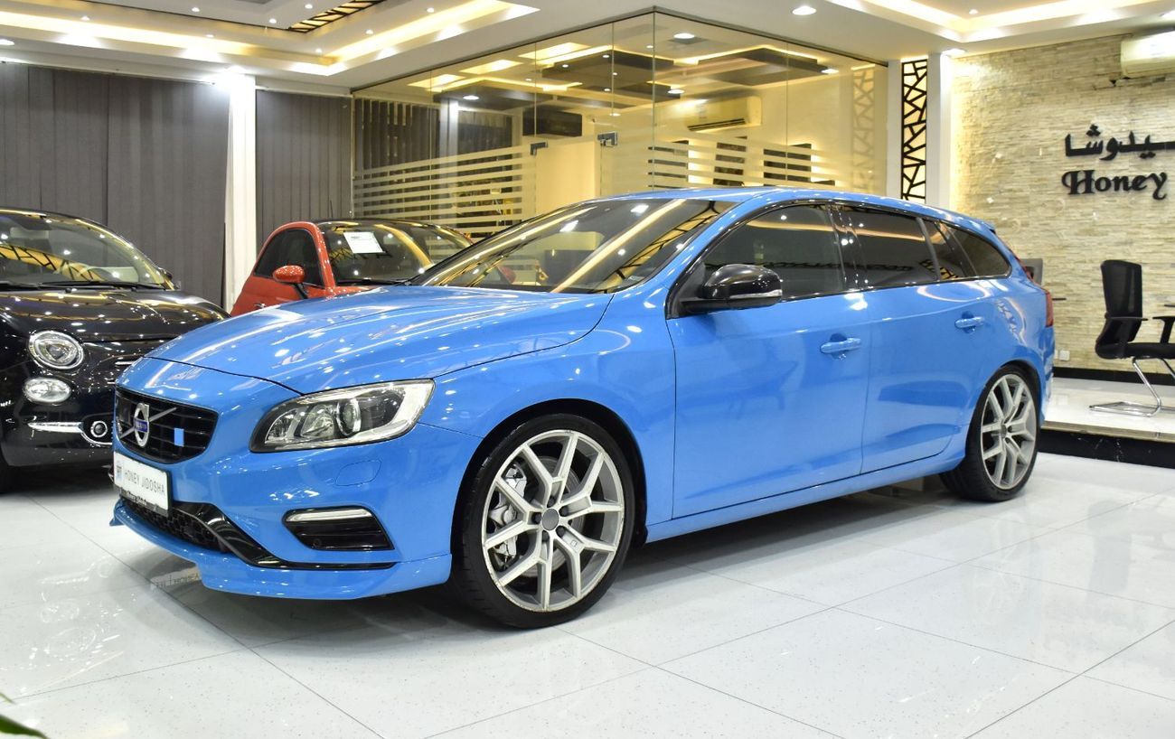 Volvo V60 POLESTAR EXCELLENT DEAL for our Volvo V60 Polestar T6 ( 2016 Model ) in Blue Color GCC Specs