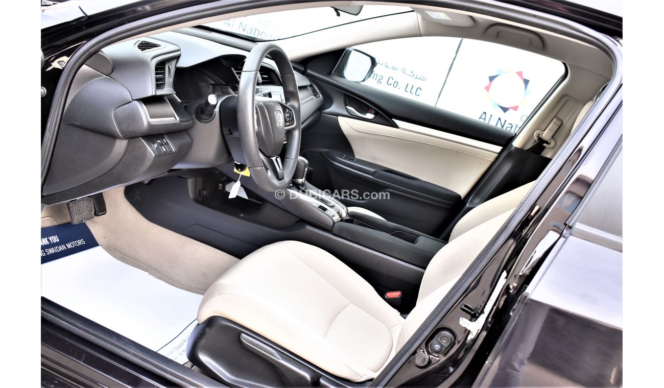Honda Civic AED 1089 PM DX1.6L GCC DEALER WARRANTY