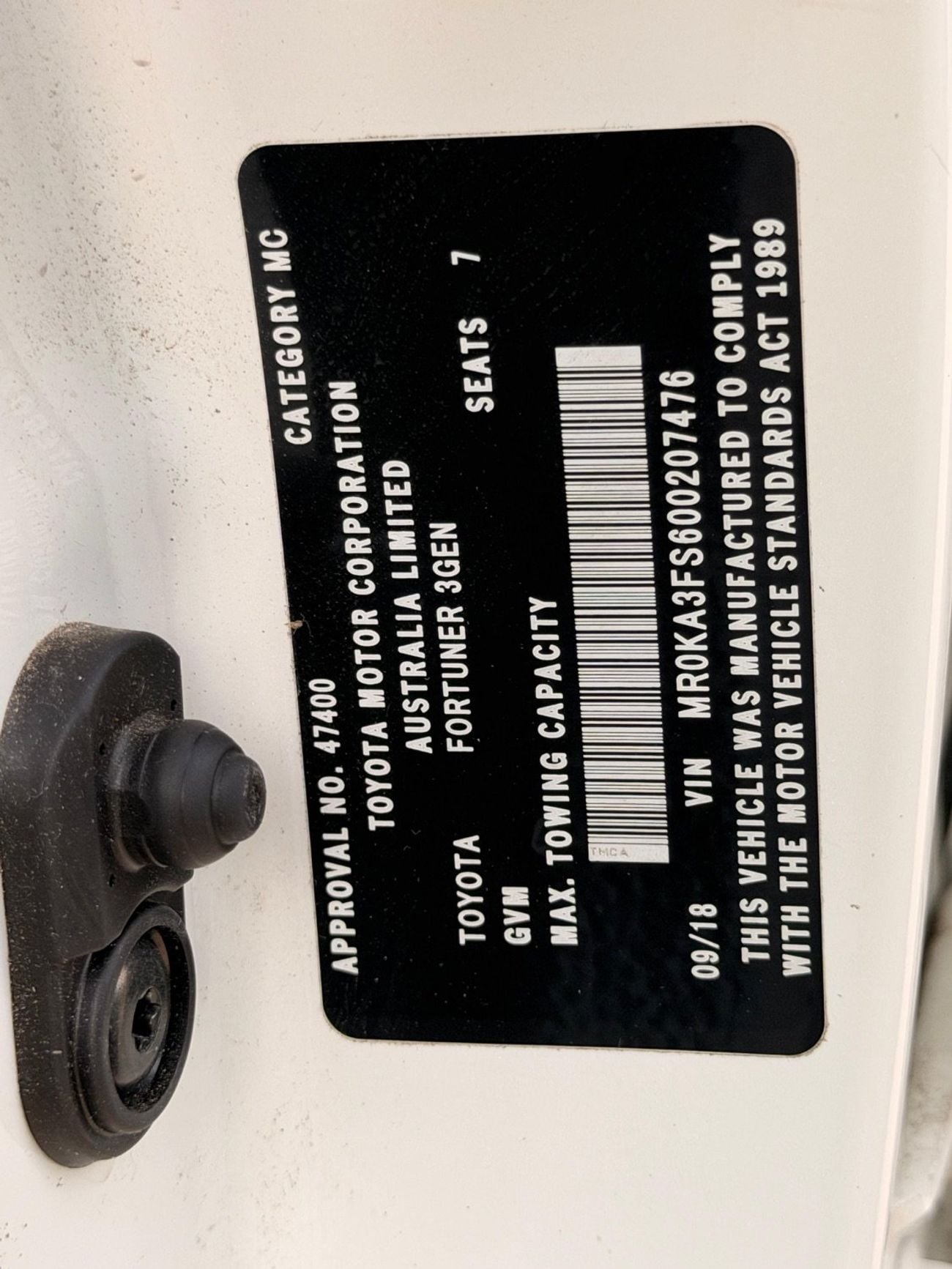 Toyota Fortuner GXL export from Australia