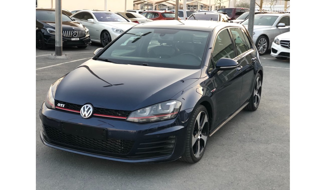 Volkswagen Golf GTI model 2014 GCC car prefect condition full option panoramic roof leather seats back camera back a