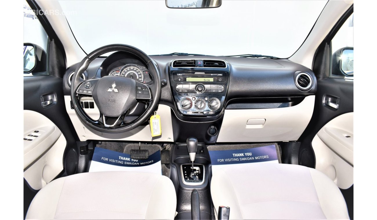 Mitsubishi Attrage AED 529 PM | 1.2L GLX GCC WARRANTY