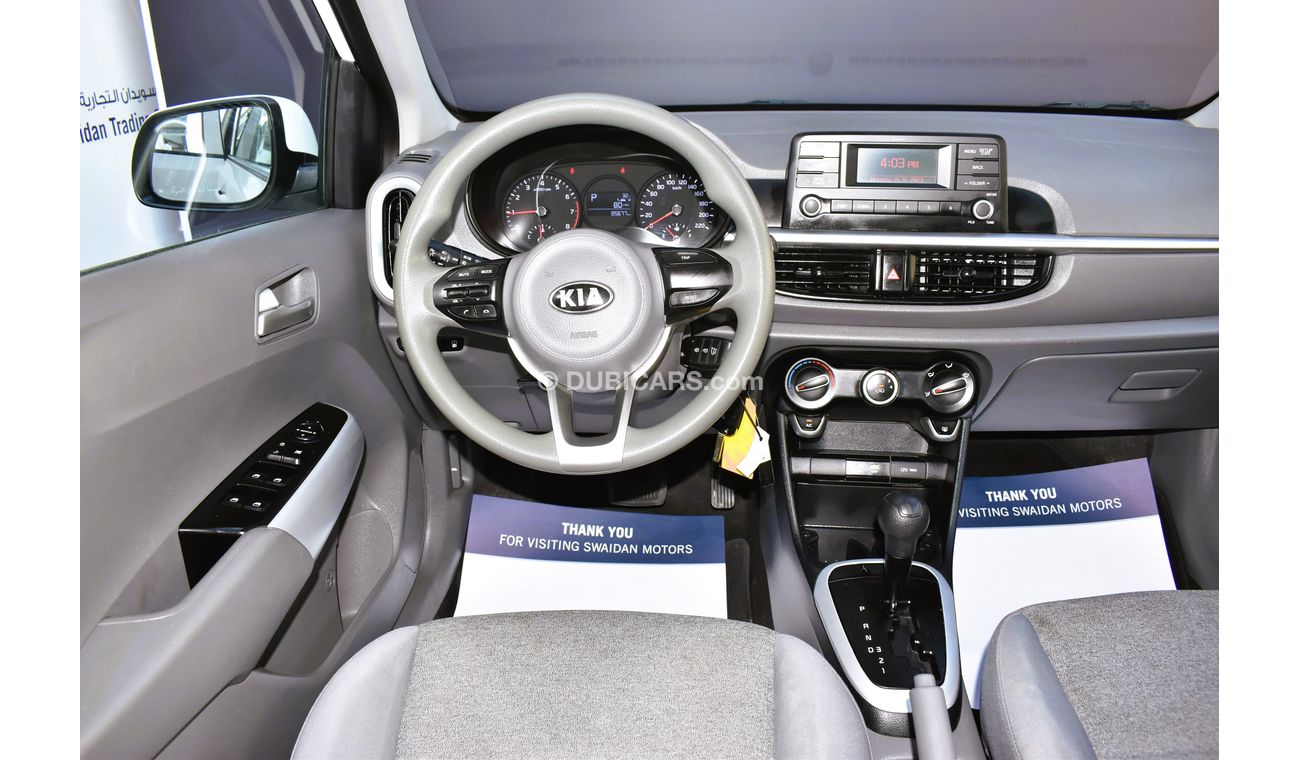 كيا بيكانتو AED 559 PM | 1.2L BASE GCC DEALER WARRANTY