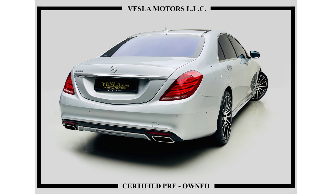 Mercedes-Benz S 550 ///AMG LINE + V8 + 450HP + 5 BOTTOMS / 2016 / UNLIMITED KMS WARRANTY + SERVICE HISTORY / 3,216 DHS