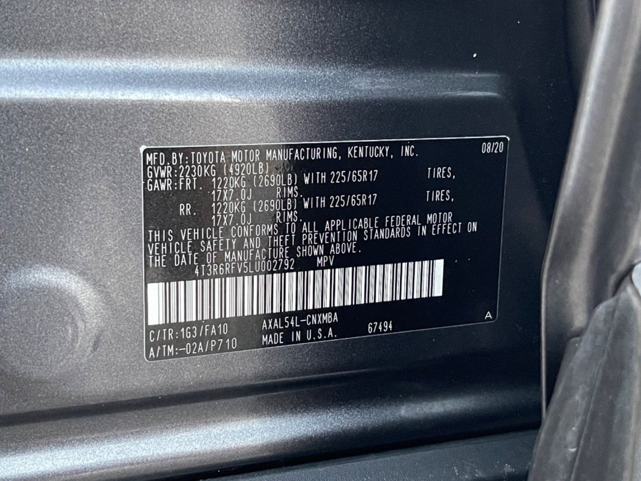 Toyota RAV4 VXR HEV 2020 TOYOTA RAV4 XLE HYBRID 4x4 FULL OPTIONS IMPORTED FROM USA