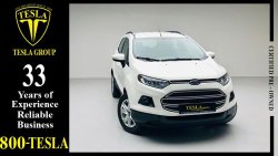 Ford EcoSport FULL OPTION + LEATHER SEAT + BACK CAMERA / GCC / 2017 / DEALER WARRANTY UNTIL 100,000KM / 782 DHS PM