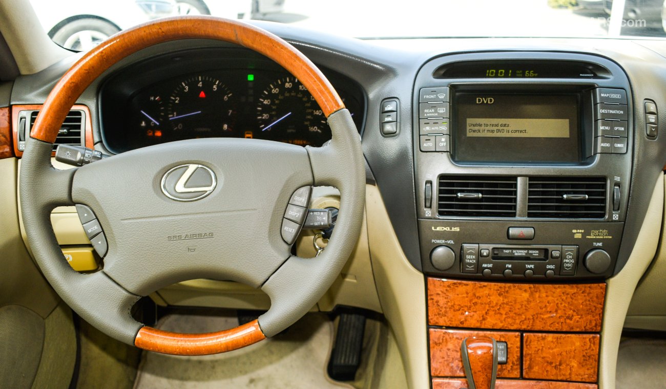 Lexus LS 430 American import white color inside beige 1/2 ultra full option slot leather alloy wheels wood sensor