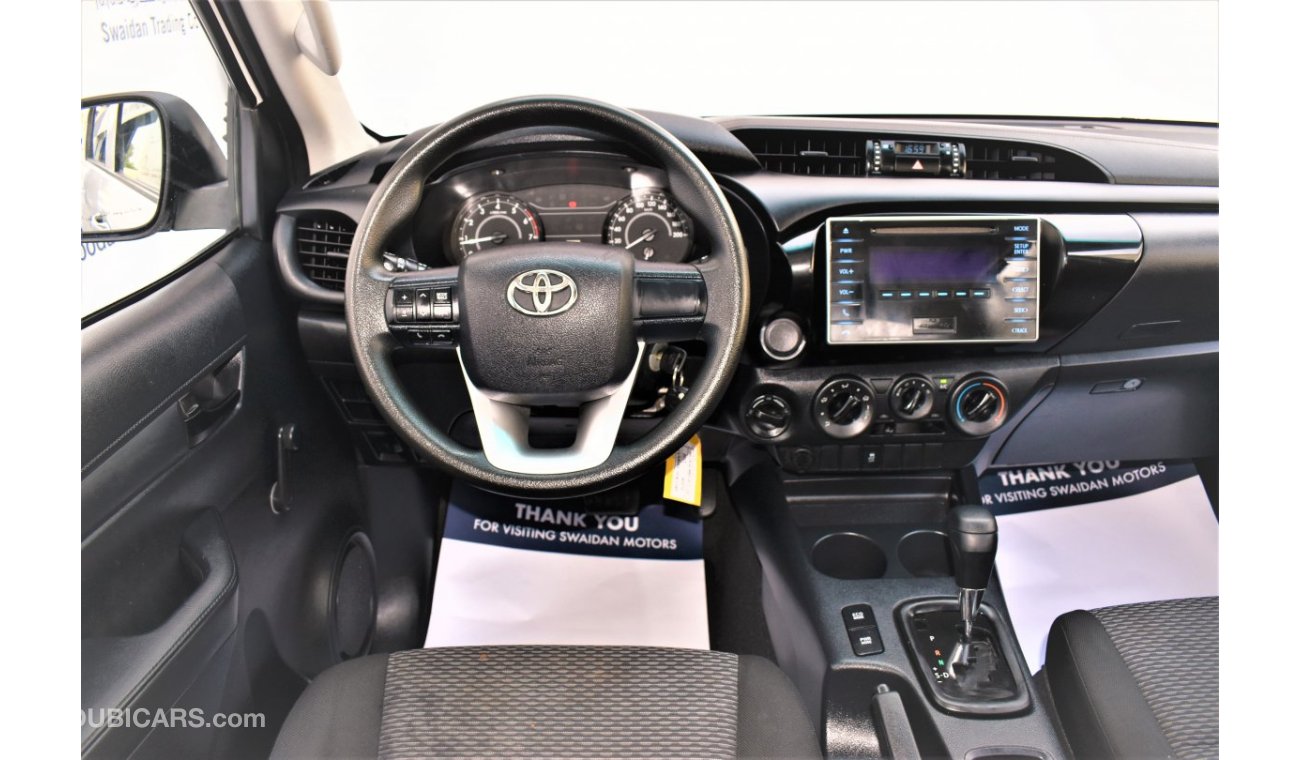 Toyota Hilux AED 1468 PM | 2.7L GL 4WD GCC WARRANTY
