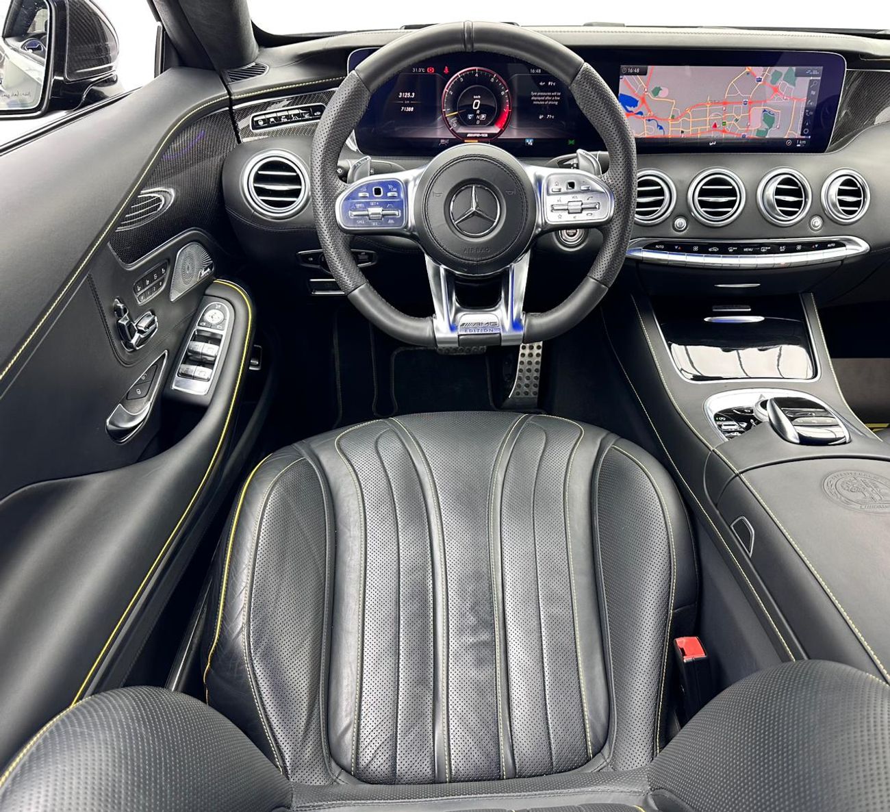 Mercedes-Benz S 63 AMG Std 4.0L (604 HP) 2018 Mercedes-Benz S63 AMG, Yellow Night Edition, 2 years Warranty, Mercedes FSH, 