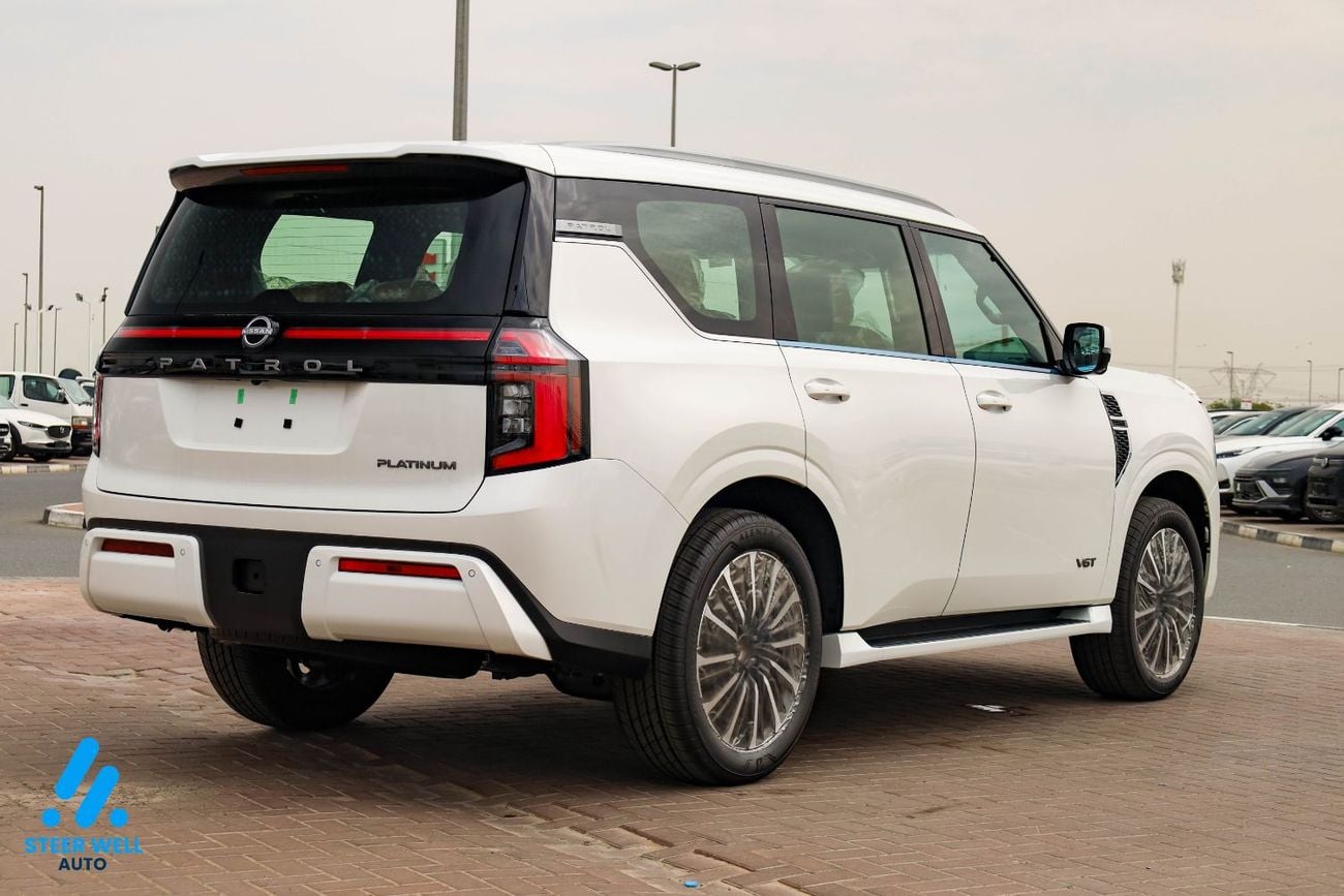 نيسان باترول 2026 LE Platinum | GCC | 3.5L T-T V6 | AWD | 9AT | Tan Interior | Height Control