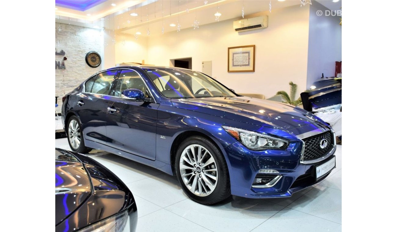 إنفينيتي Q50 EXECELLENT DEAL for Infiniti Q50 3.0t 2020 Model!! in Blue Color! GCC Specs ORIGINAL PAINT ( صبغ وكا