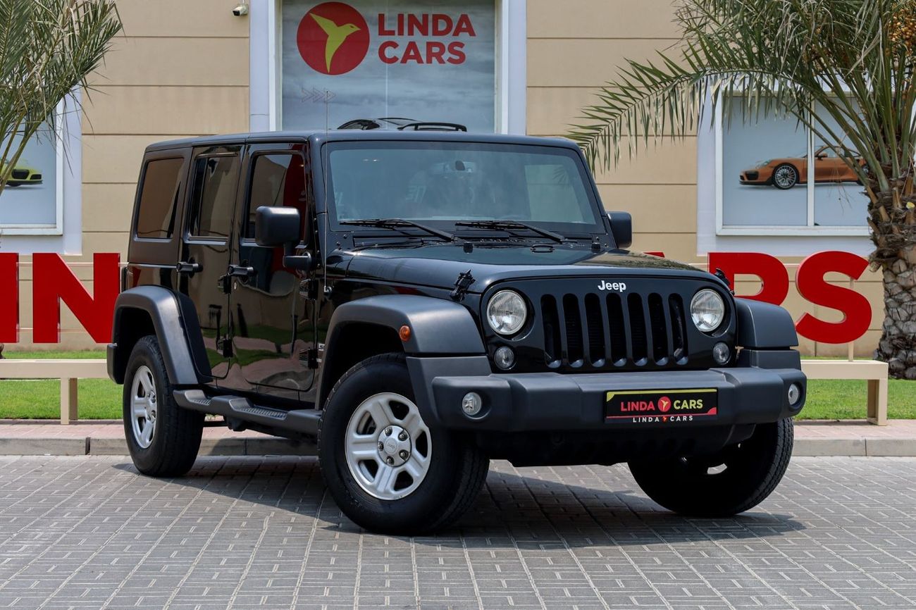 جيب رانجلر Jeep Wrangler Unlimited Sport  2018 GCC under Warranty with Flexible Down-Payment/ Flood Free.
