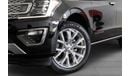 Ford Expedition 2018 Ford Expedition Platinum / Al Tayer Motors Warranty & Service Contract