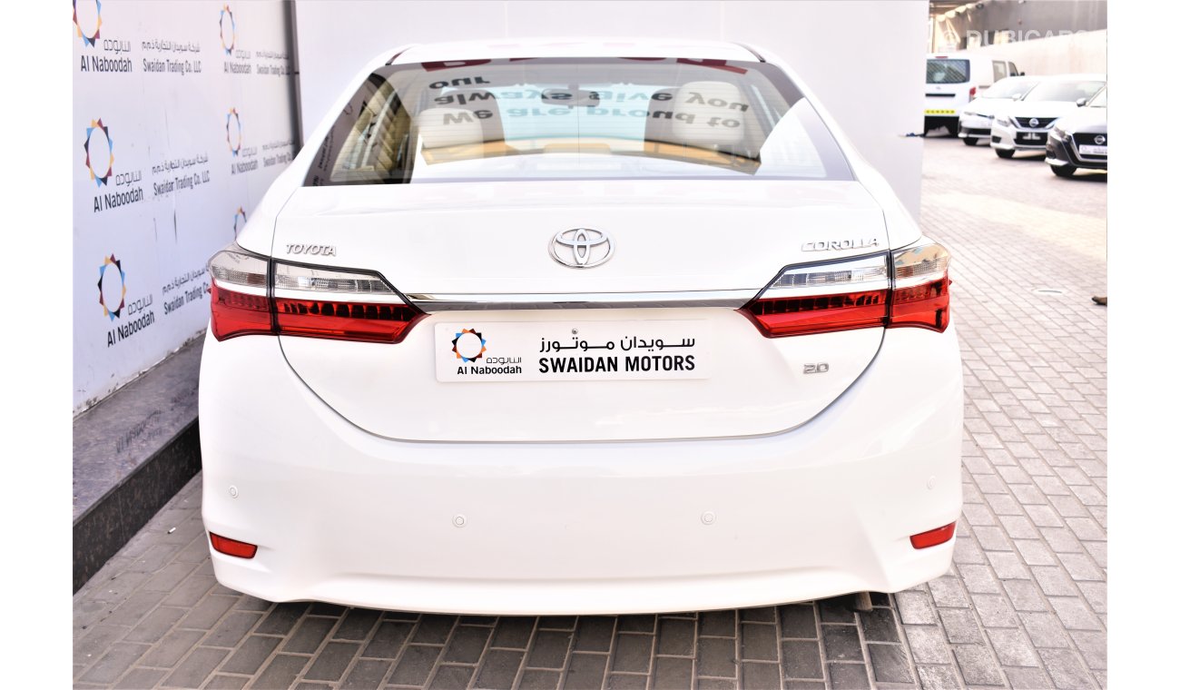 Toyota Corolla AED 1035 PM | 2.0L SE 2018 GCC WARRANTY