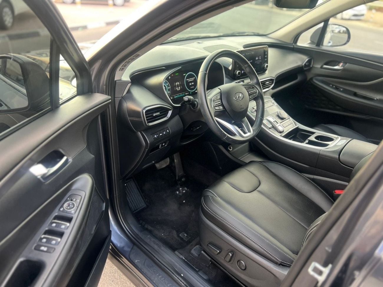 هيونداي سانتا في PREMIUM 2021 Hyundai Santafe FE Hybrid 1.6L V4 - AWD 4x4 -Push Strad - Auto Trunk - Leather Seat - Rear Came