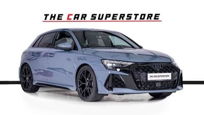 Audi RS3  AL Nabooda Warranty And Service Contract-Kemora Grey-19Inch Satin Black Rims