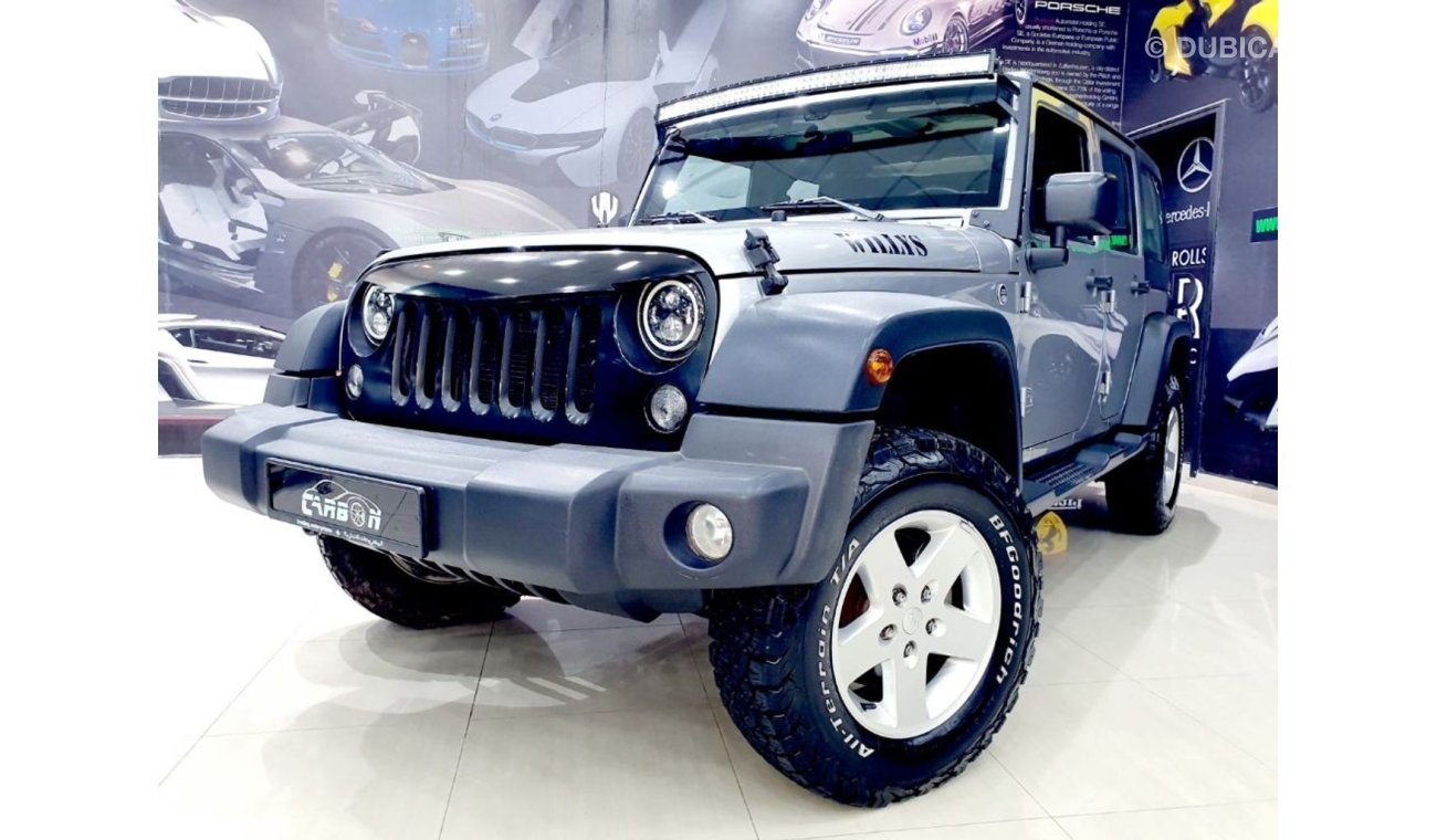 Jeep Wrangler UNLIMITED WILIYS 4 DOORS - 2015 - GCC - UNDER WARRANTY ( 1,200 AED PER MONTH )