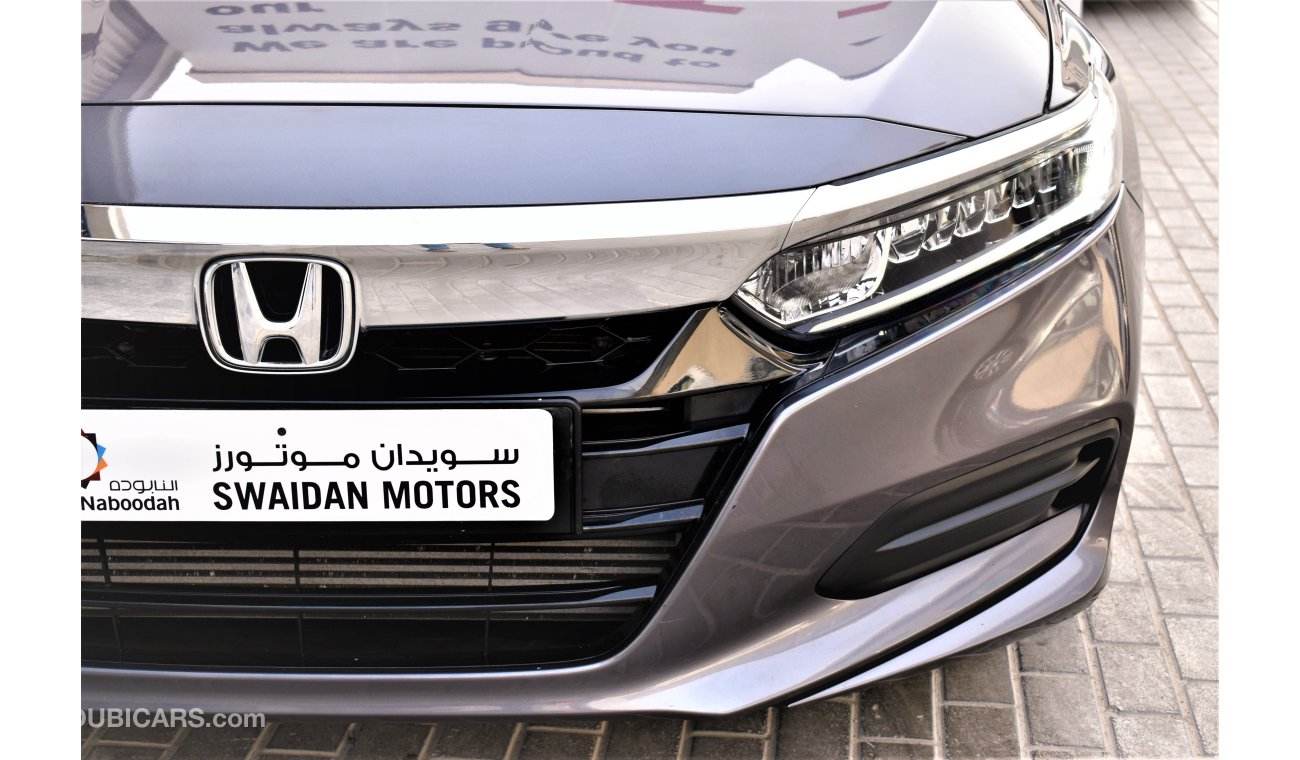 هوندا أكورد | AED 1760 PM | 0% DP | 1.5 TURBO LXI 2019 GCC DEALER WARRANTY