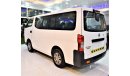 Nissan Urvan 14 Seater Van ORIGINAL PAINT ( صبغ وكاله ) Nissan Urvan NV350 2016 Model! GCC Specs