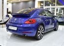 Volkswagen Beetle EXCELLENT DEAL for our Volkswagen Beetle ( 2015 Model ) in Blue Color GCC Specs