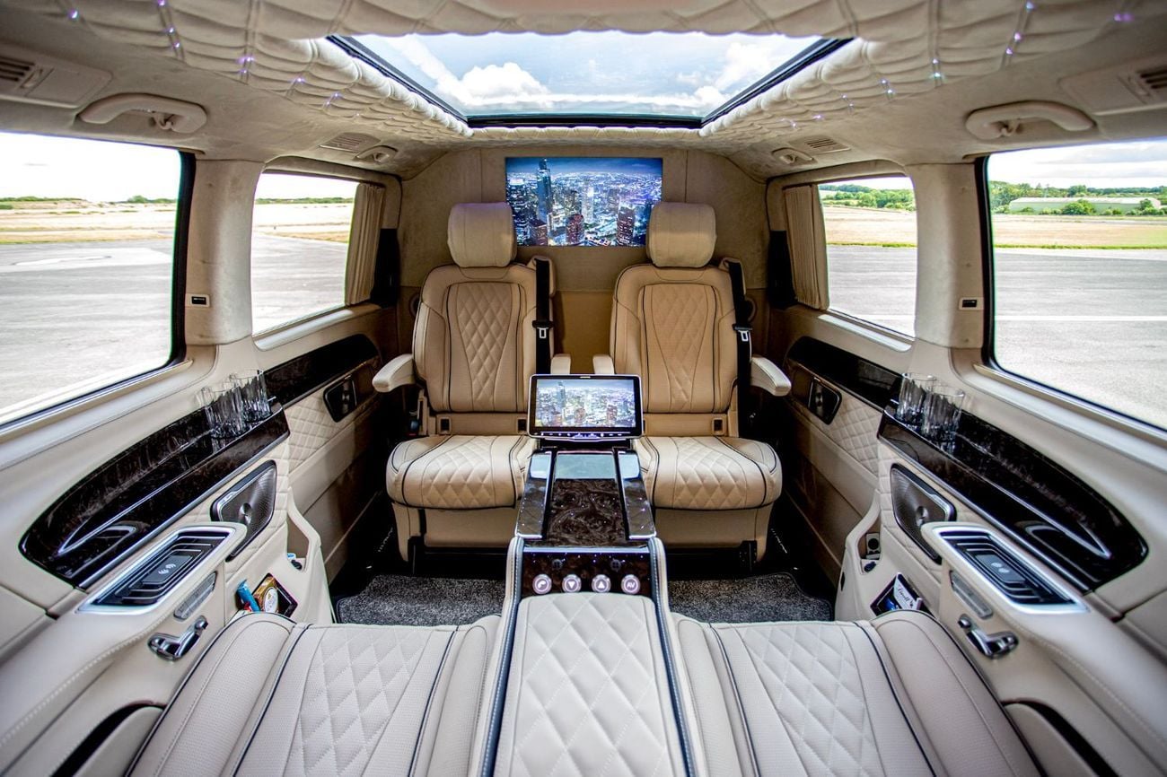 Mercedes Benz V300 AVANTGARDE Senzati® Jet Class® Oryx Edition® — Bespoke 6-Seat Silk Beige Leather | Mercedes-Benz Strategic Part