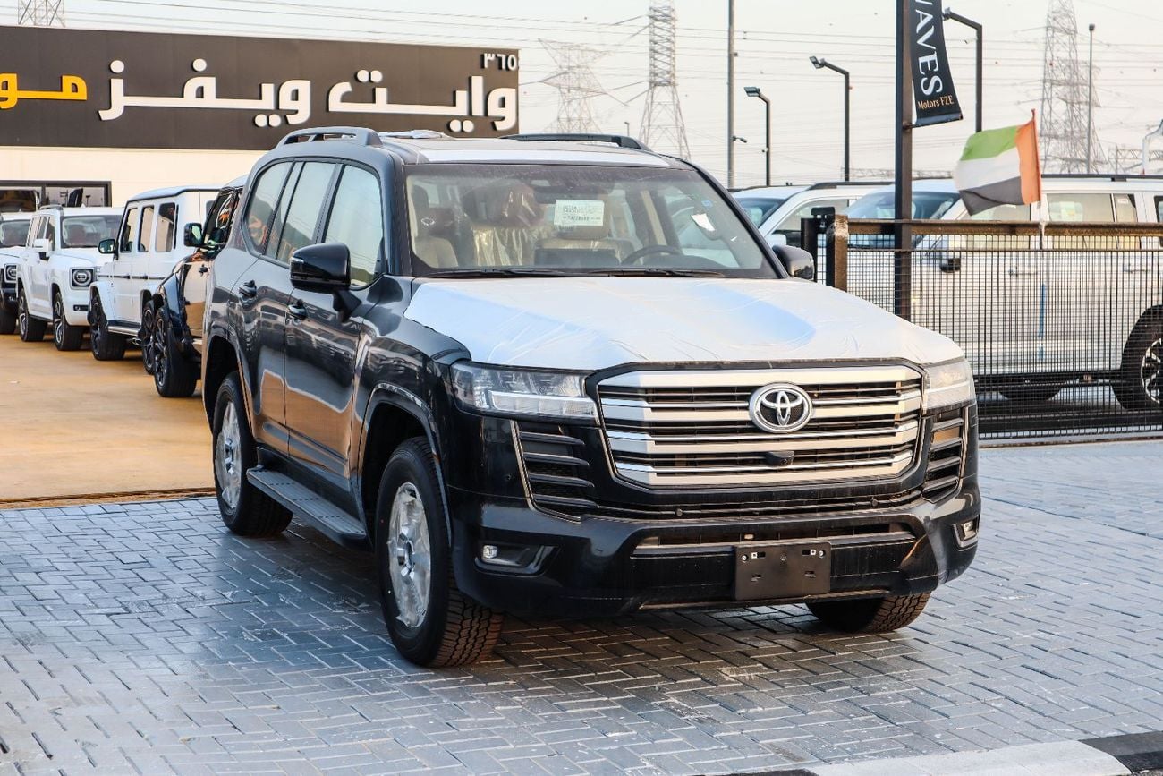 تويوتا لاند كروزر Toyota Land Cruiser GXR 3.5L 2026 4WD SUV (L2, Black exterior, Beige interior):