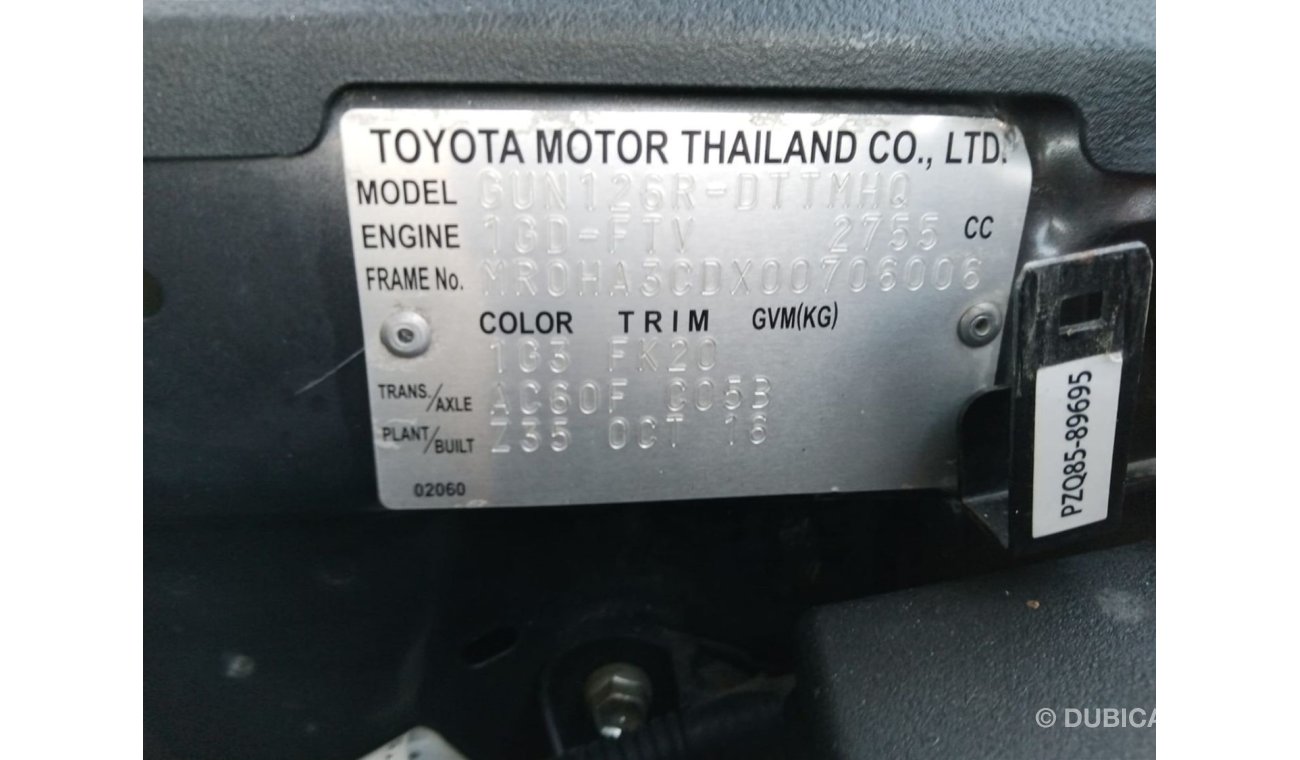 Toyota Hilux TOYOTA HILUX RIGHT HAND DRIVE (PM964)