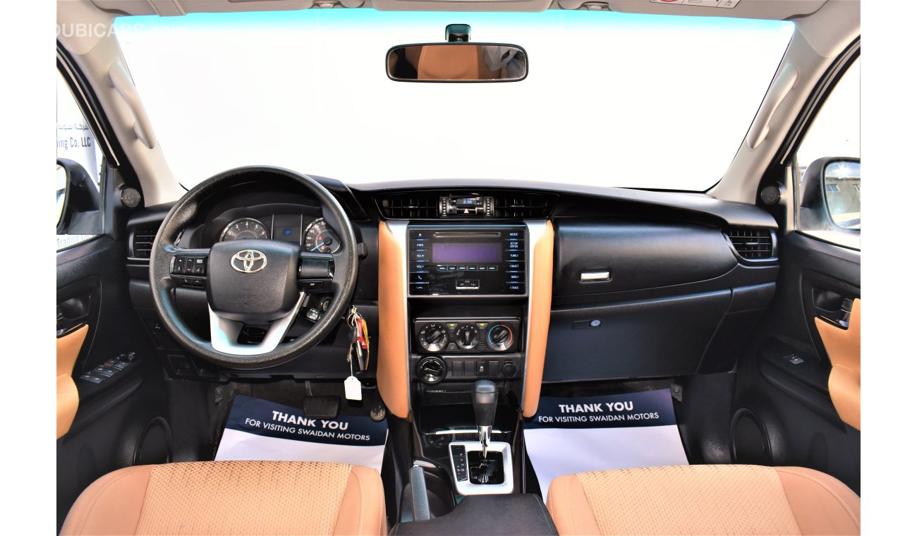 Toyota Fortuner 2.7L EXR 2017 GCC SPECS DEALER WARRANTY