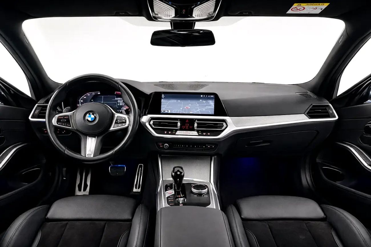 بي أم دبليو 330i M Sport 2.0L (255 HP) 2021 BMW 330i M-Kit, Warranty, 2026 BMW Service Pack, GCC