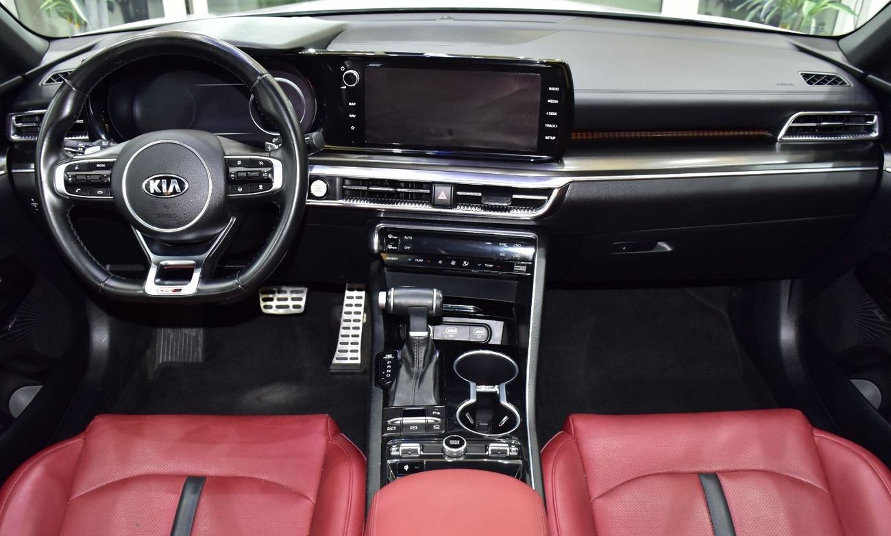 Kia K5 EXCELLENT DEAL for our KIA K5 GT-Line ( 2021 Model ) in White Color GCC Specs