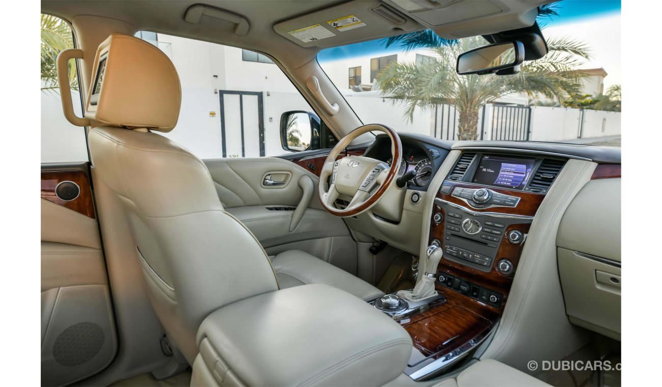 Infiniti QX80 V8 - 2015 - UNDER WARRANTY - AED 2,526 PER MONTH - 0% DOWNPAYMENT