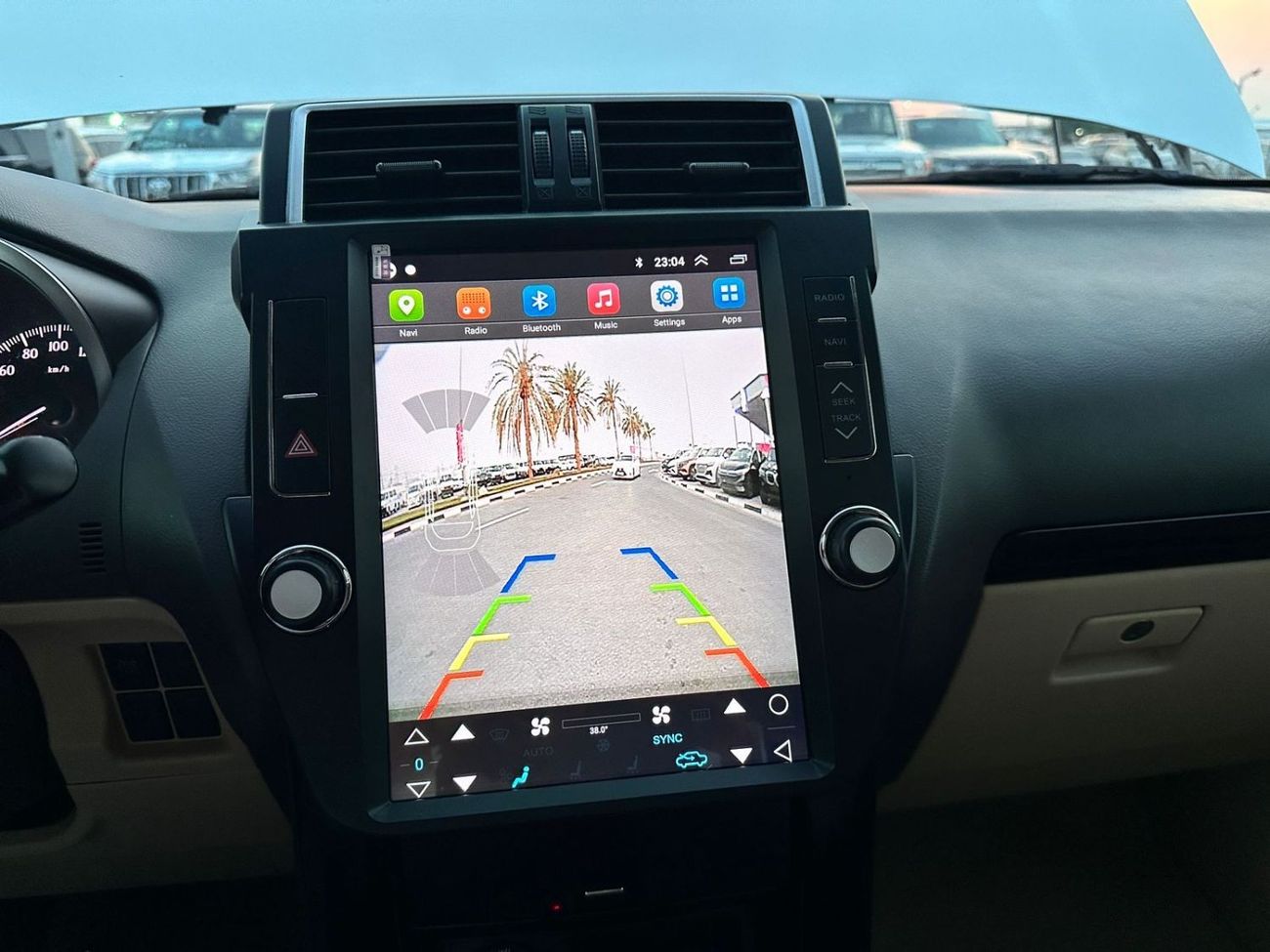 Toyota Prado MODIFIED TO PRADO 2023 | TEXTURED LEATHER SEATS | 2.7L PETROL | 2017 | TESLA SCREEN | LHD | REAR VIE