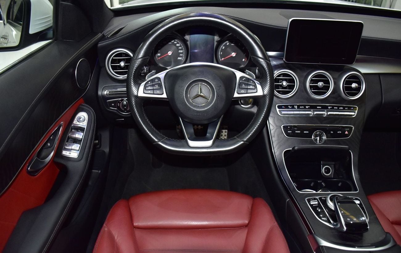Mercedes-Benz C 200 EXCELLENT DEAL for our Mercedes Benz C200 ( 2015 Model ) in White Color GCC Specs