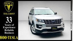 Ford Explorer XLT + LEATHER SEAT + CAMERA + SCREEN + 4WD / GCC / 2017 / DEALER WARRANTY UP 28/03/2023 / 1295 P.M.