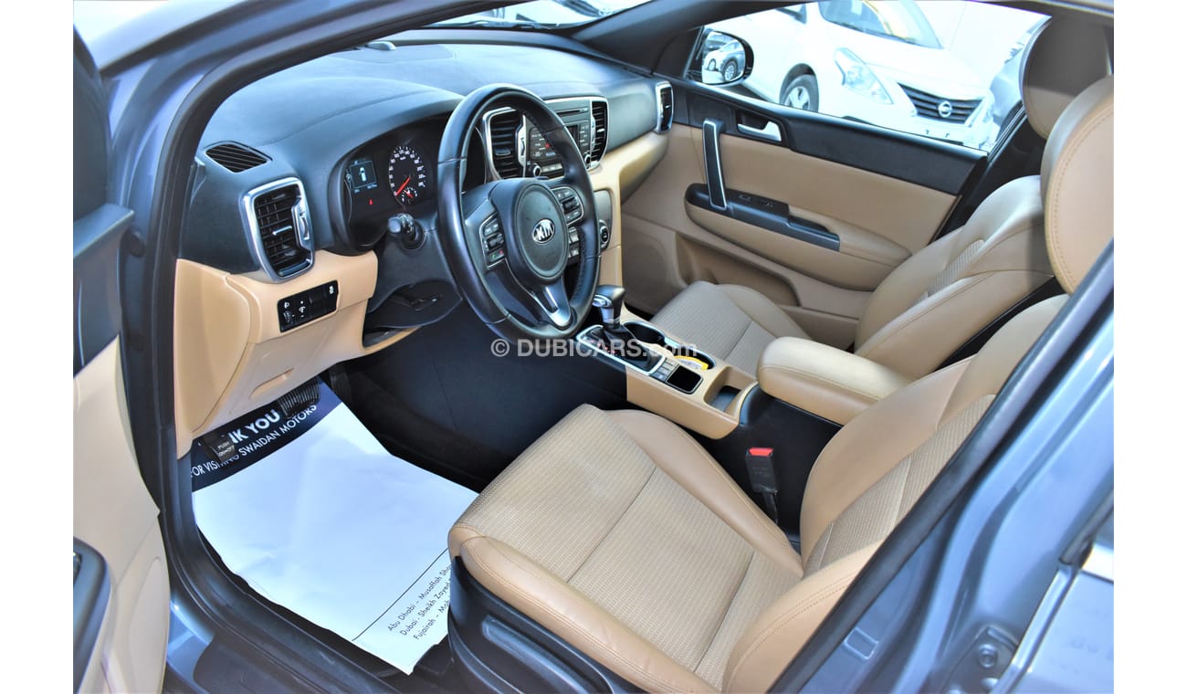 Kia Sportage 2.0L 2WD MID OPTION 2017 GCC DEALER WARRANTY
