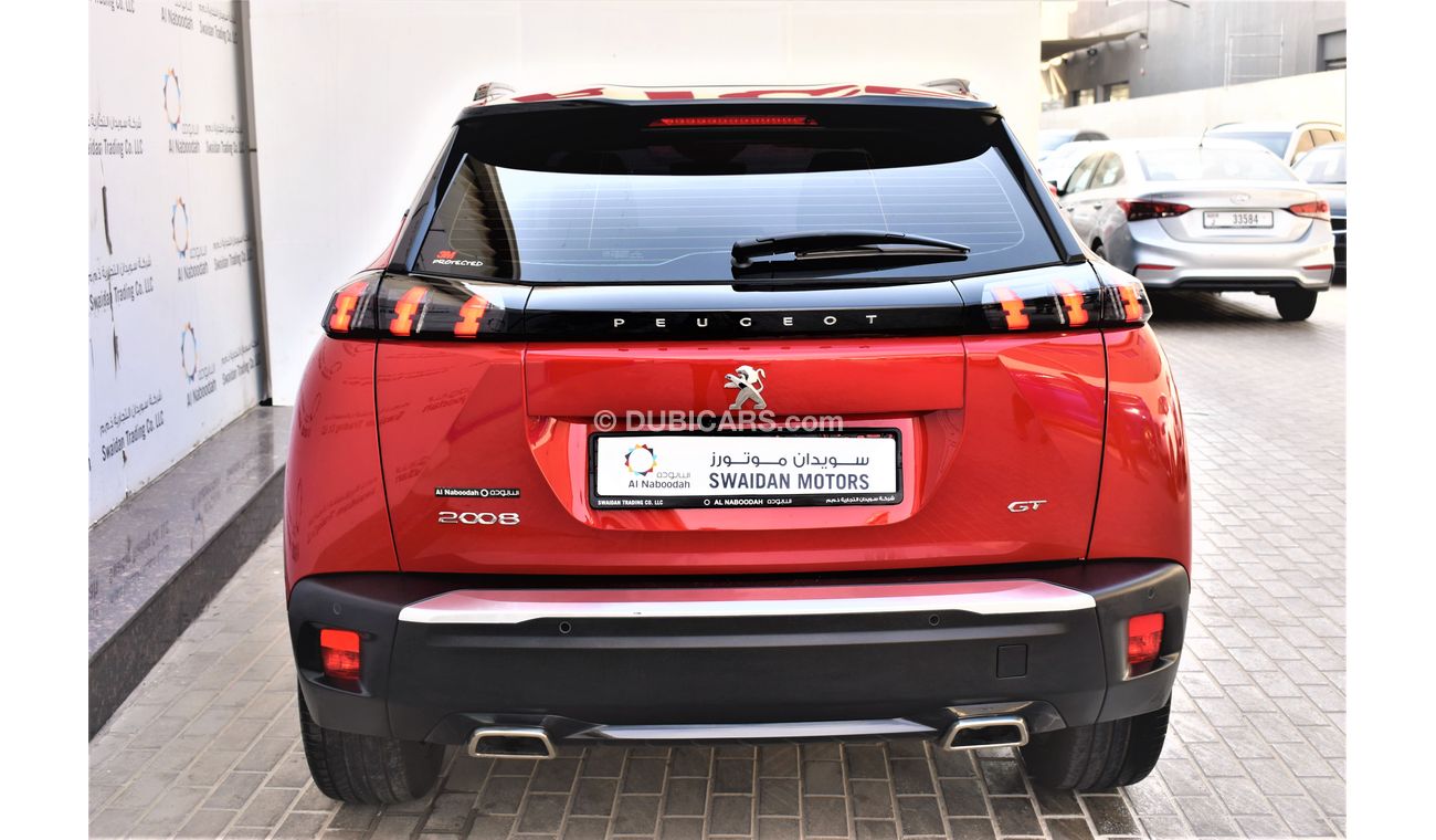 Peugeot 2008 AED 1519 PM | 1.2L GT TURBO GCC AGENCY WARRANTY UP TO 2026 OR 100K KM