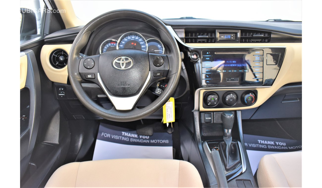 Toyota Corolla 1.6L SE 2017 GCC DEALER WARRANTY