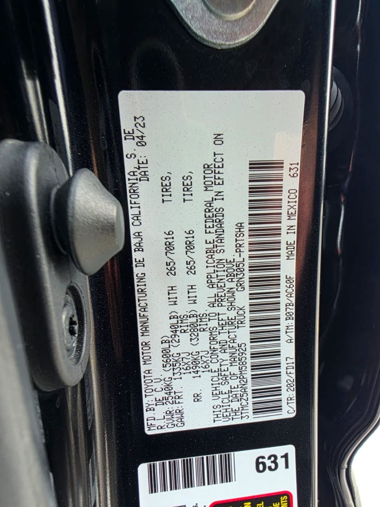 تويوتا تاكوما 3.5L TRD Of Road