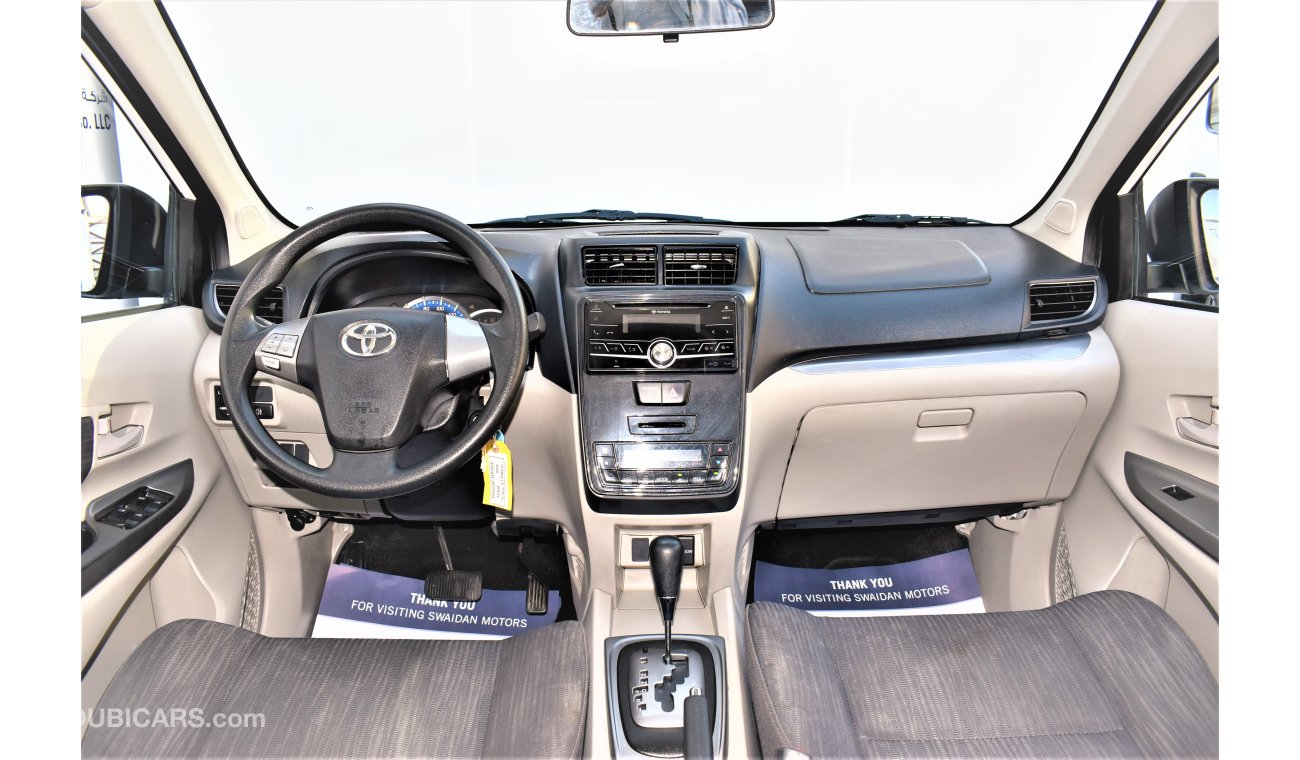 Toyota Avanza AED 1232 PM | 1.5L G 7-STR GCC WARRANTY