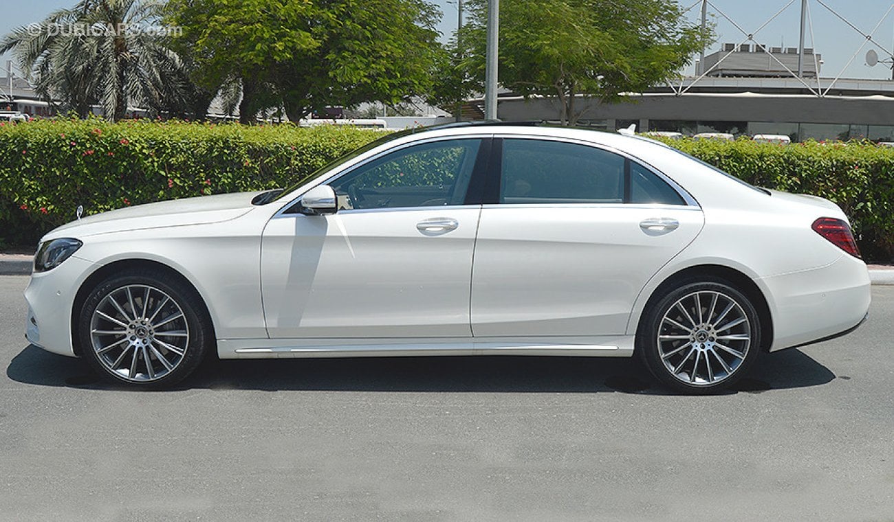 Mercedes-Benz S 560 2018, 4.0L V8-biturbo 4Matic, GCC, 0km with 2 Years Unlimited Mileage Warranty