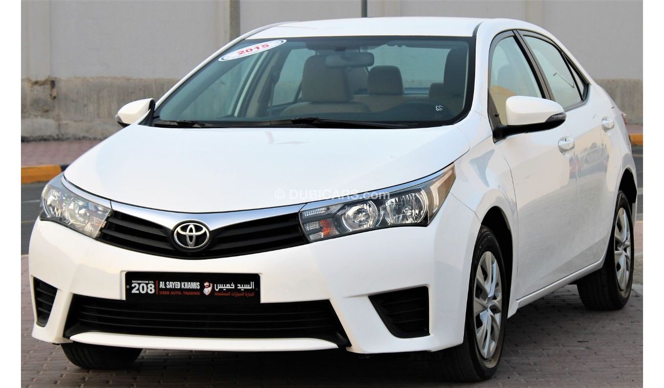 Toyota Corolla Toyota Corolla 2015 1600 GCC in excellent condition without accidents, very clean from inside and ou