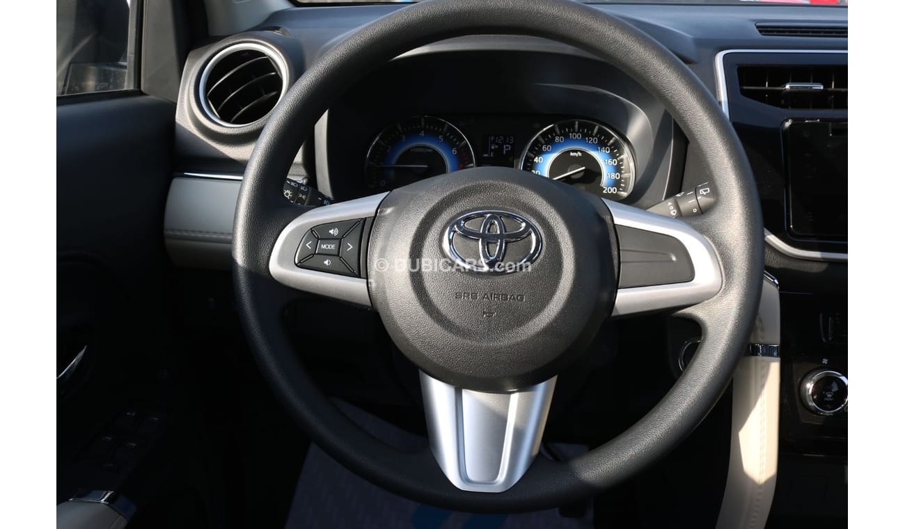 تويوتا راش 2023 | G - 1.5 L AT VVTI - 17" RIMS PETROL FABRIC SEATS, FRONT AND REAR A/C - EXPORT ONLY