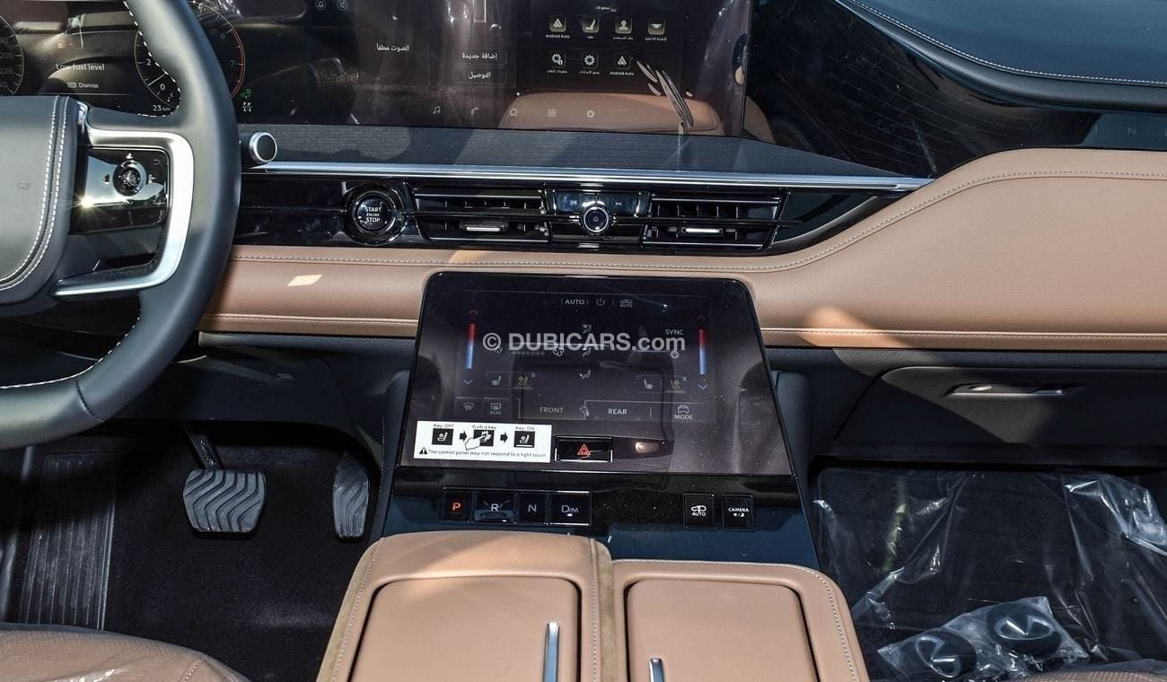 Infiniti QX80 3.5TT 2025 Infiniti QX80  Automatic transmission 6 cylinder engine 22″ wheels  tan interior