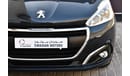 Peugeot 208 AED 459 PM | 1.6L ACTIVE GCC AGENCY WARRANTY UP TO 2024 OR 100K KM