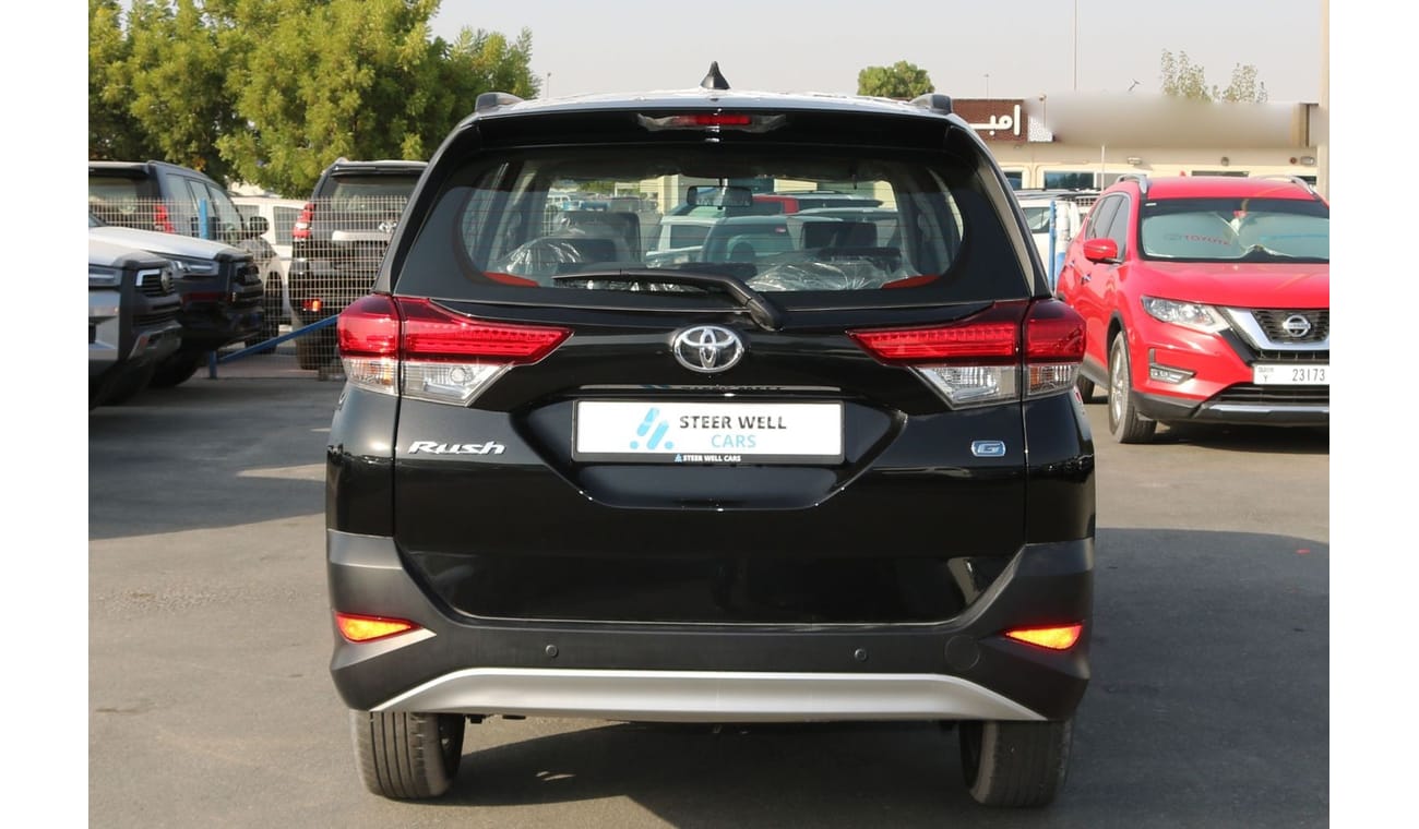 تويوتا راش 2023 | G - 1.5 L AT VVTI - 17" RIMS PETROL FABRIC SEATS, FRONT AND REAR A/C - EXPORT ONLY
